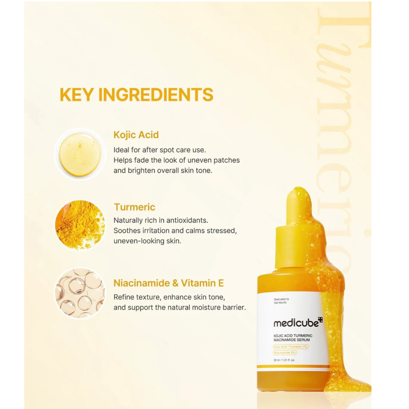 Medicube Kojic Acid Turmeric Niacinamide Serum Facial 30ml